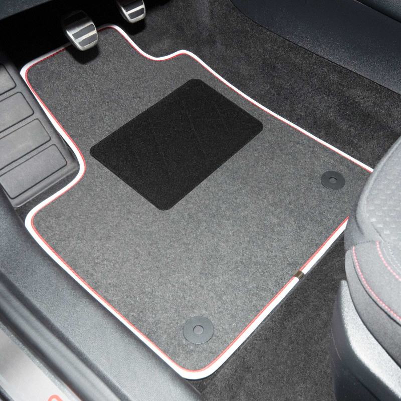 Premium Doppelziernaht Fußmatten für Seat Arona 6P Style Xcellence